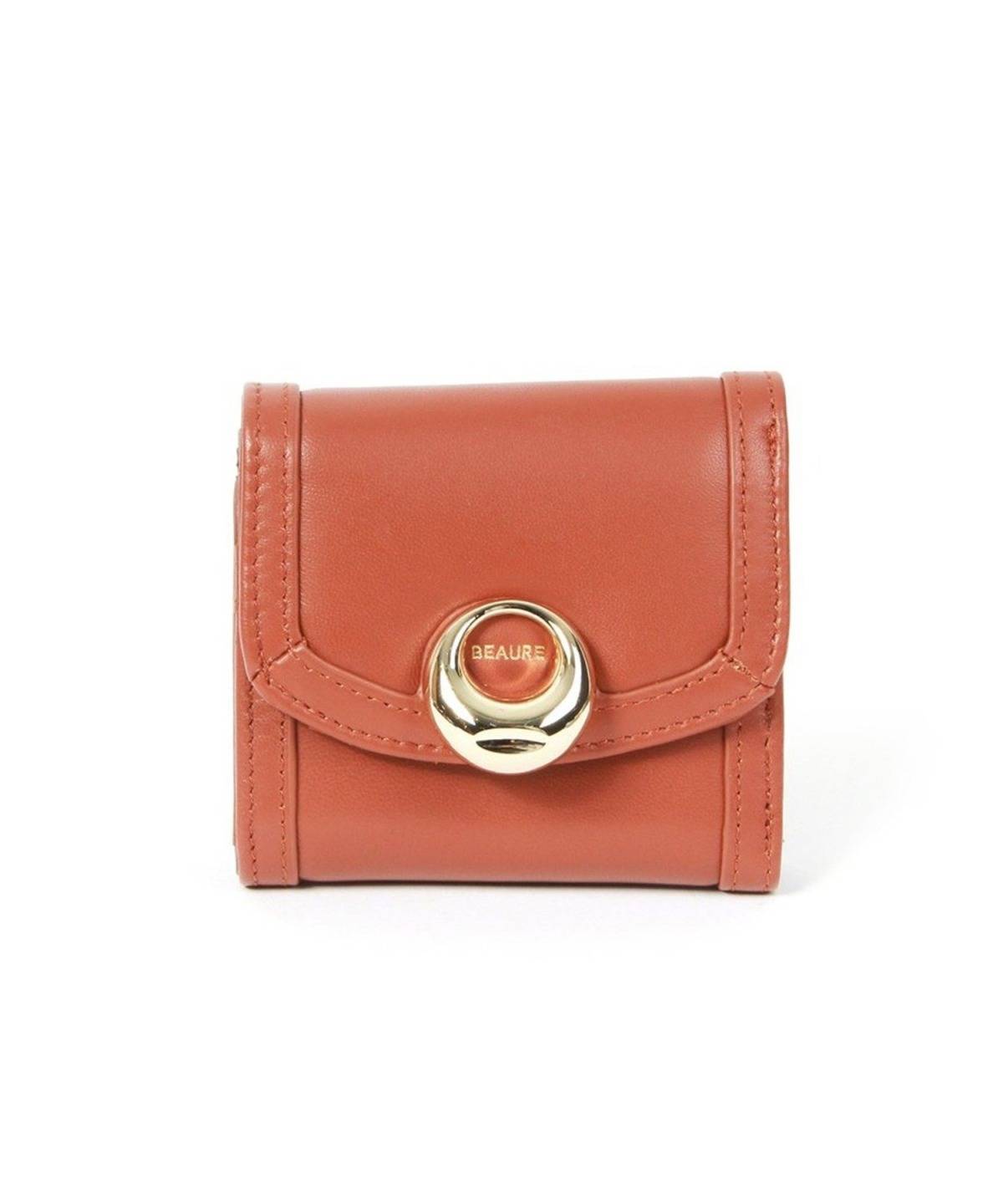 SETUP7 シープレザー メタルモチーフ三つ折りウォレット