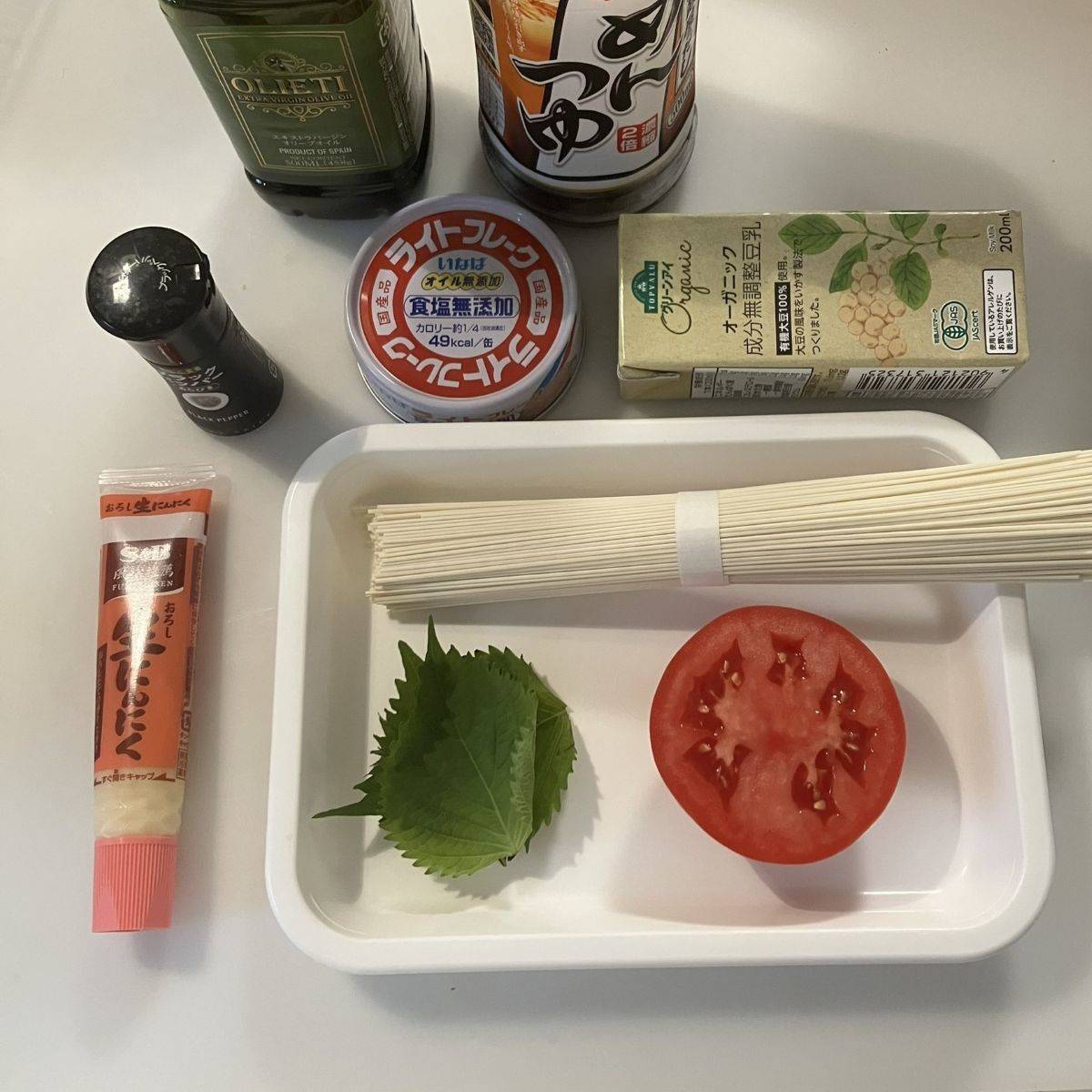 いなば公式の「ツナと豆乳のまろやか素麺」のレシピ