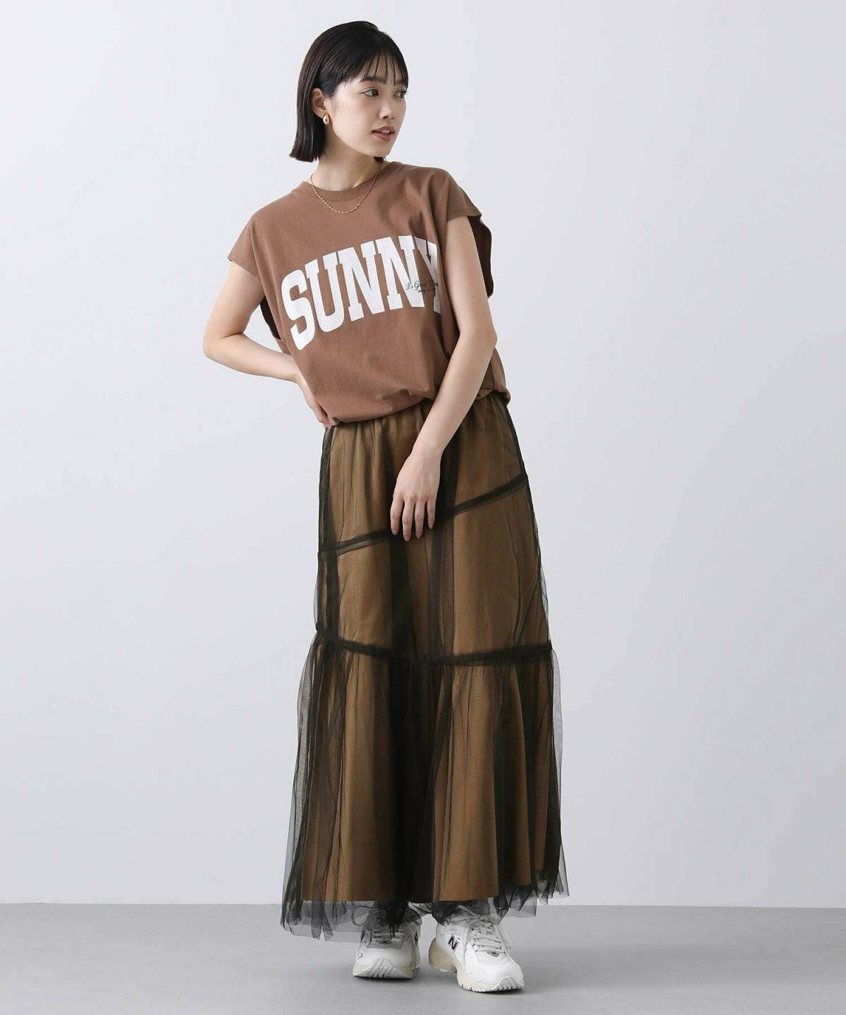 レザースカートコーデ