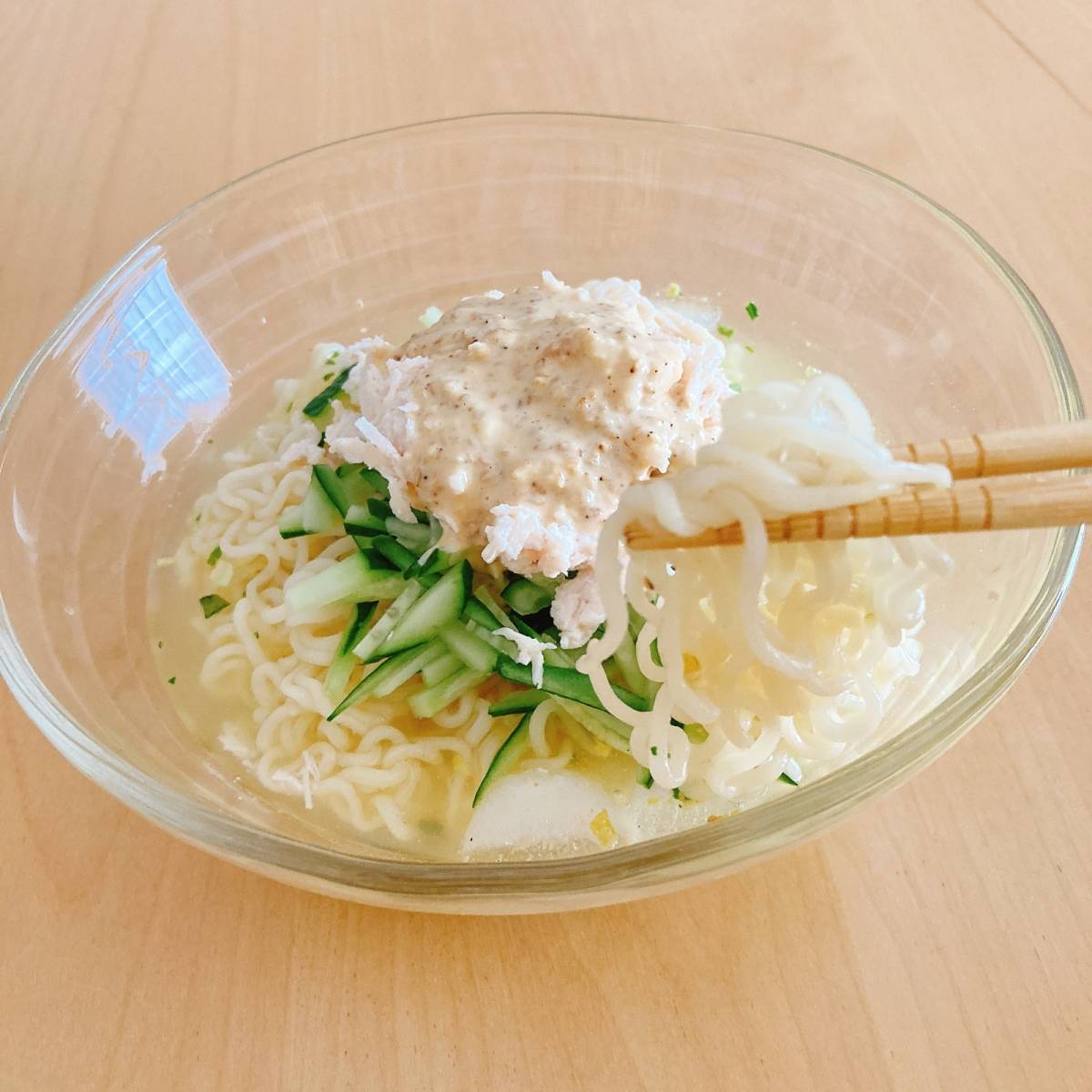 サッポロ一番公式の「サッポロ一番　棒々鶏ラーメン」のレシピ