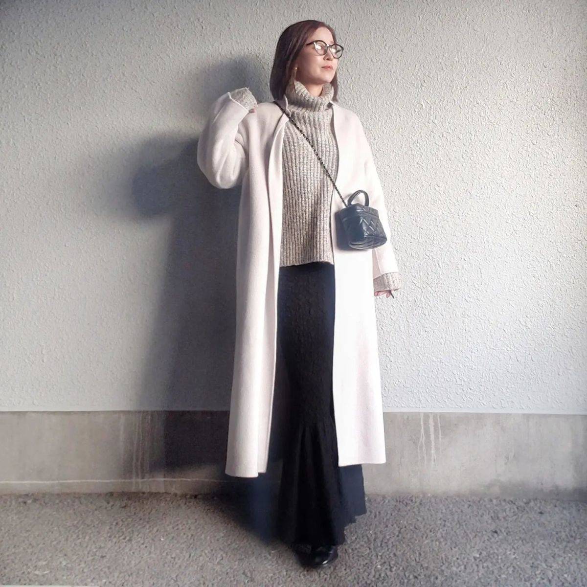 ロングコートを羽織る！