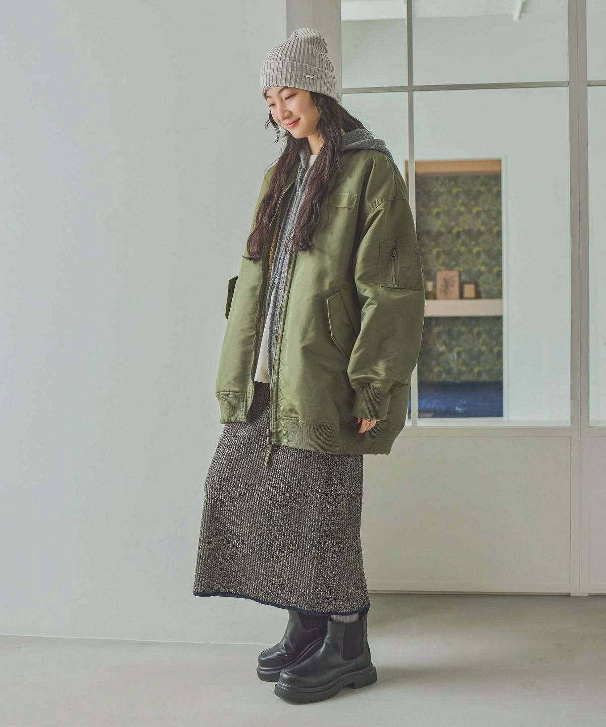 40代のサイドゴアブーツコーデ