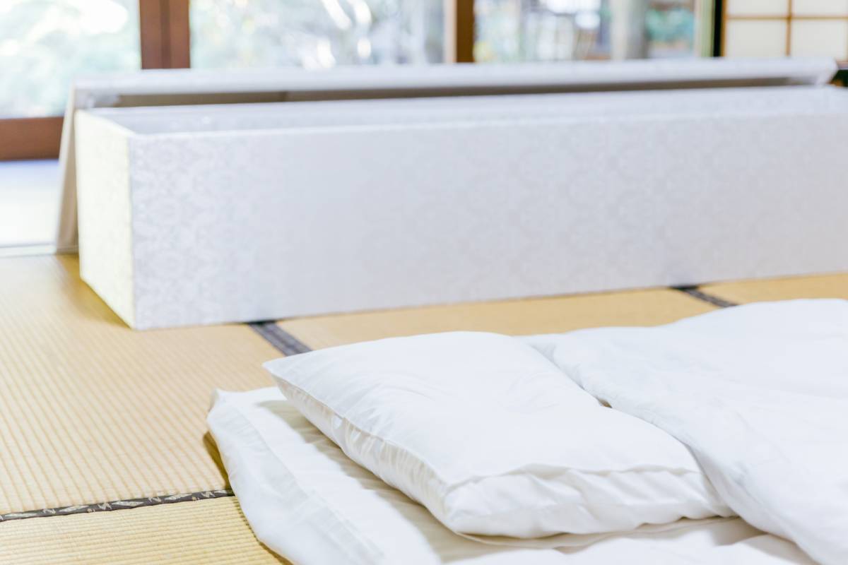 和室にある棺桶