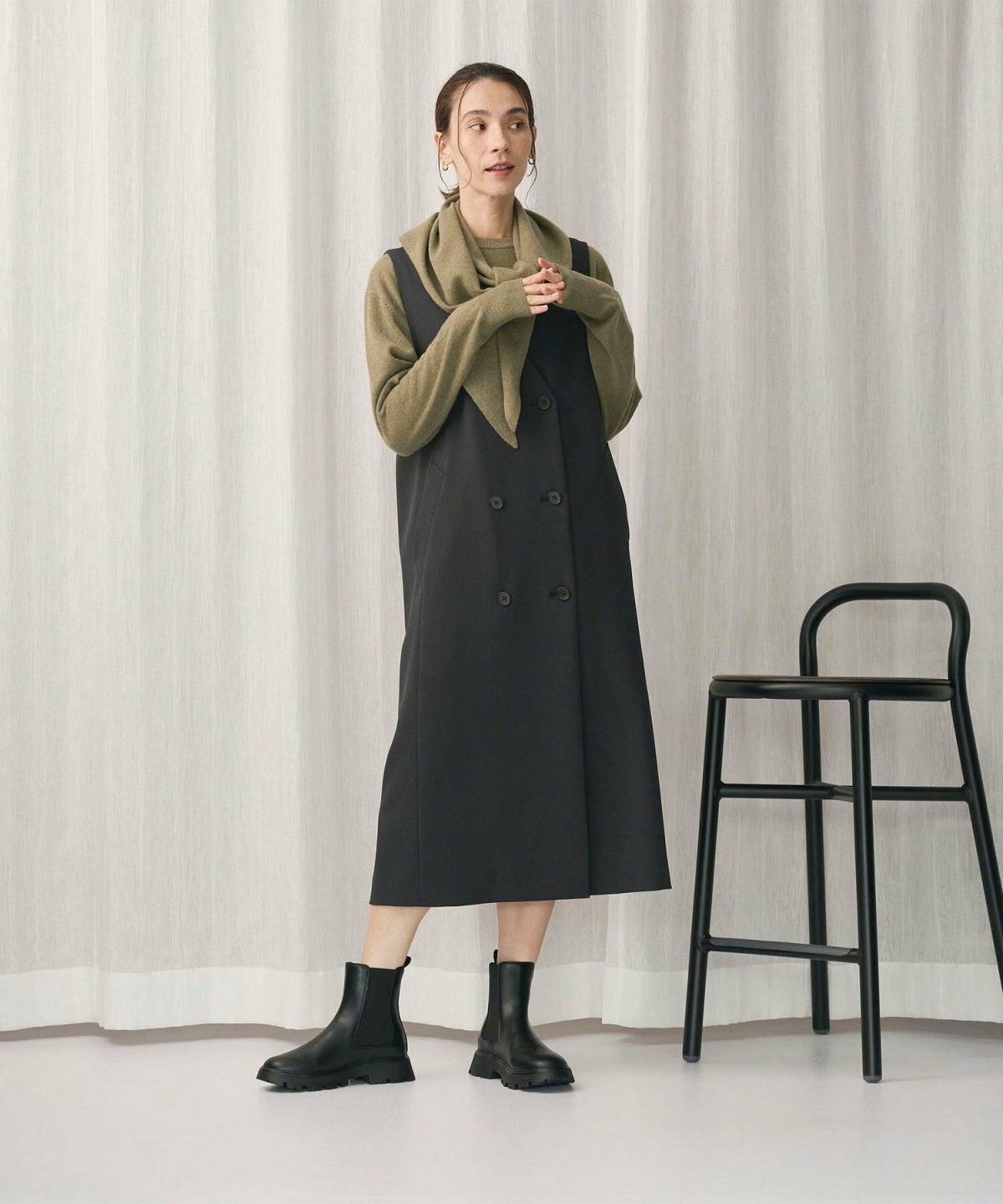 40代のサイドゴアブーツコーデ