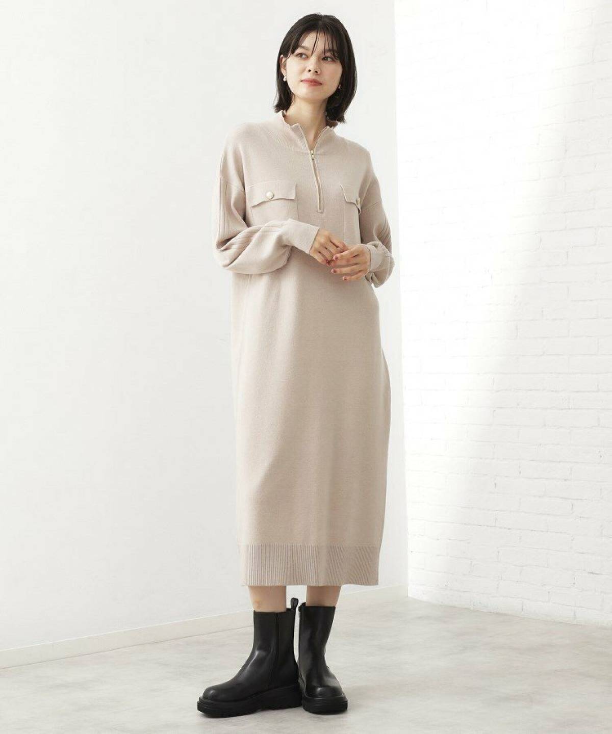 40代のサイドゴアブーツコーデ