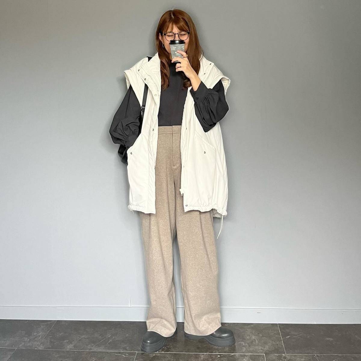 トップスの重ね着が◎