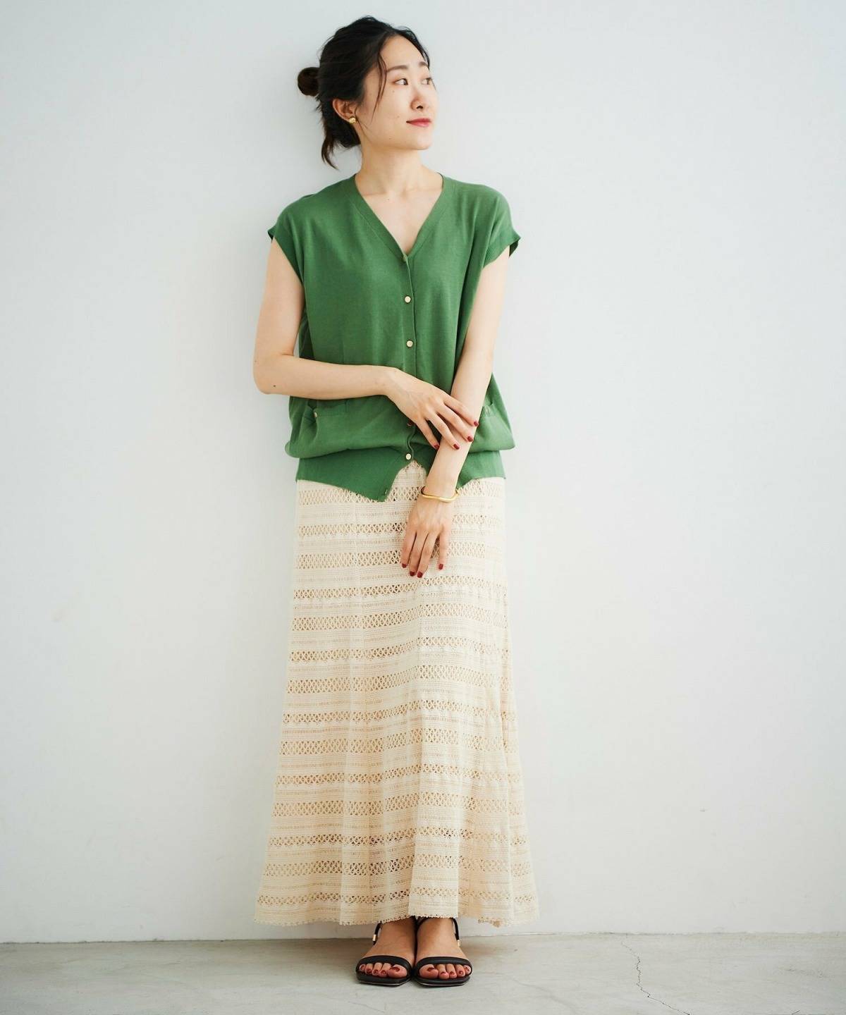 ボーダースカートコーデ