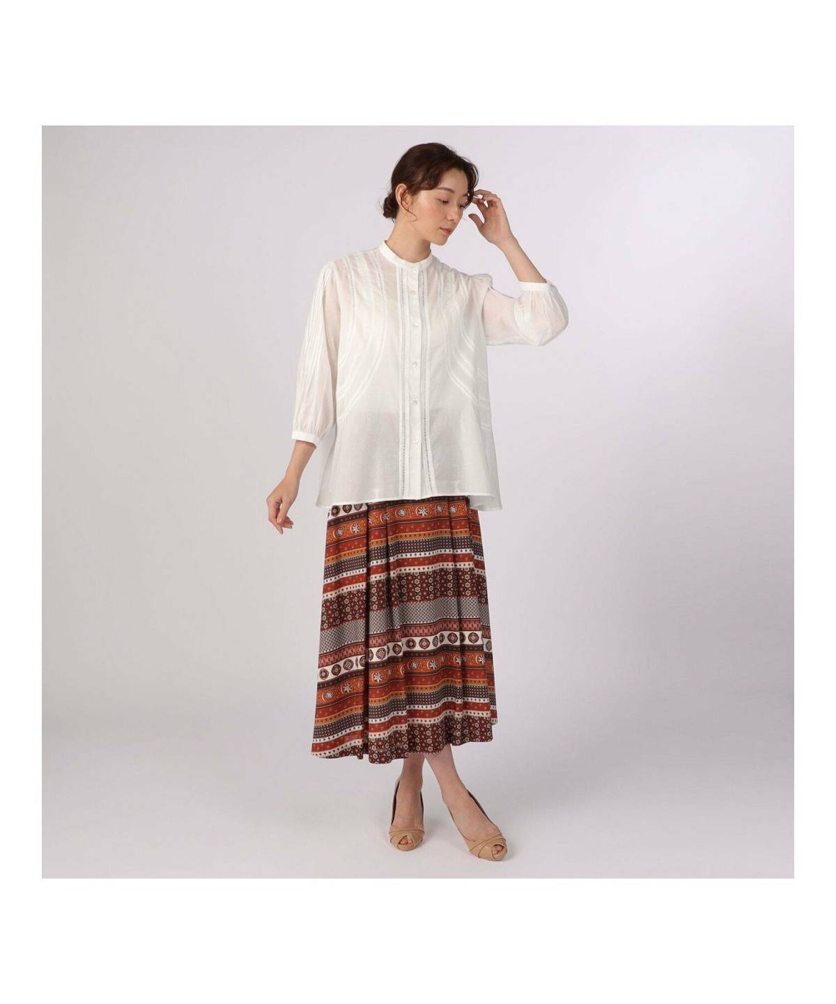 ボーダースカートコーデ