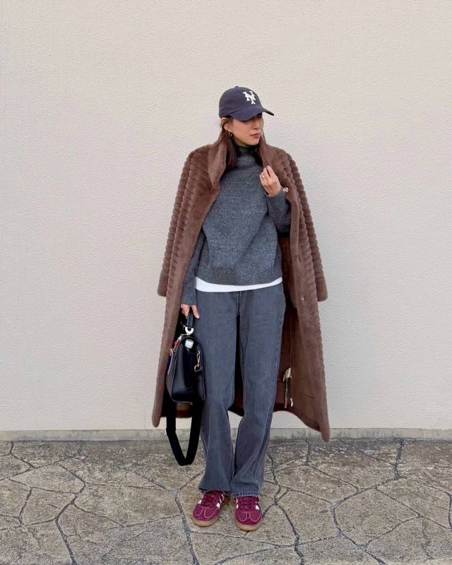 ボアコートを肩掛けする！