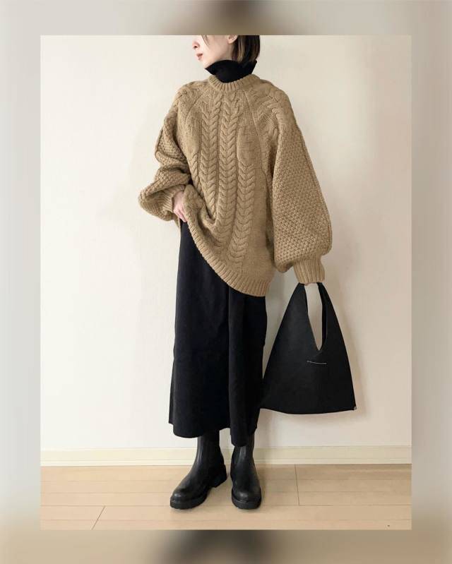 ボリュームスリーブニットを主役に♡