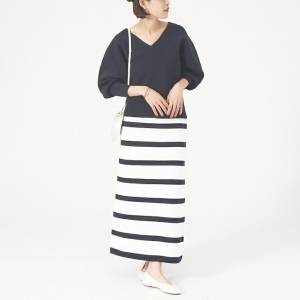 簡単なのにおしゃれ上級者見え♪ボーダースカートを使ったコーデ術