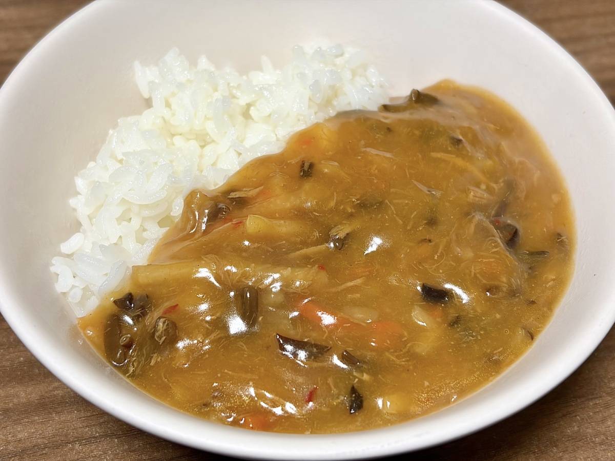 温めてご飯にかけると完成！