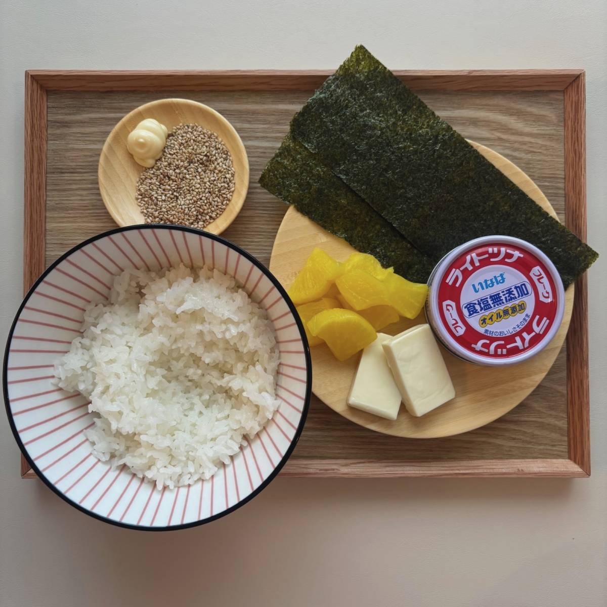 いなば公式の「ポリッとツナたくおにぎり」のレシピ