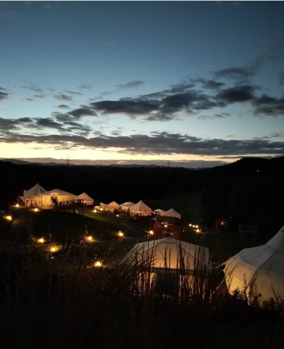 ハワイアンズグランピング マウナヴィレッジからの夜景
