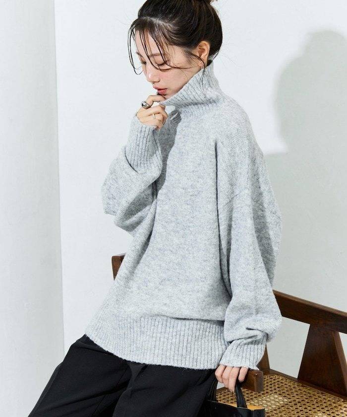 FREAK’S STORE リブ タートルネック ニット プルオーバー