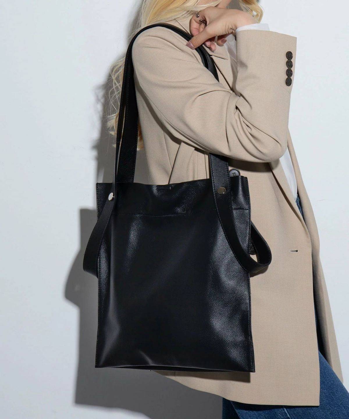 BEAURE 【25AW 限定カラー追加】カウレザートートバッグA4 2wayショルダー