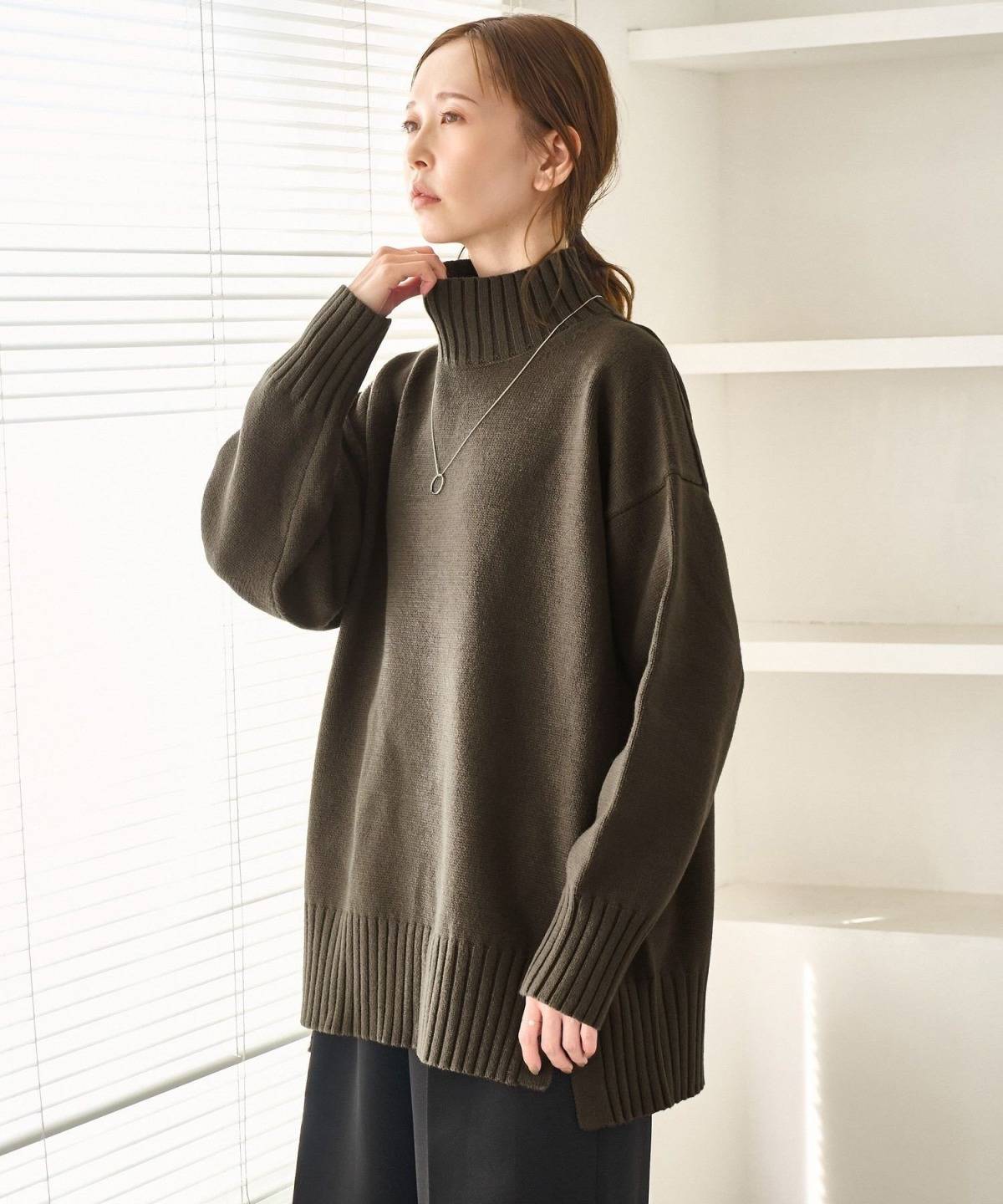 ROPE’ PICNIC サイドスリットニットプルオーバー