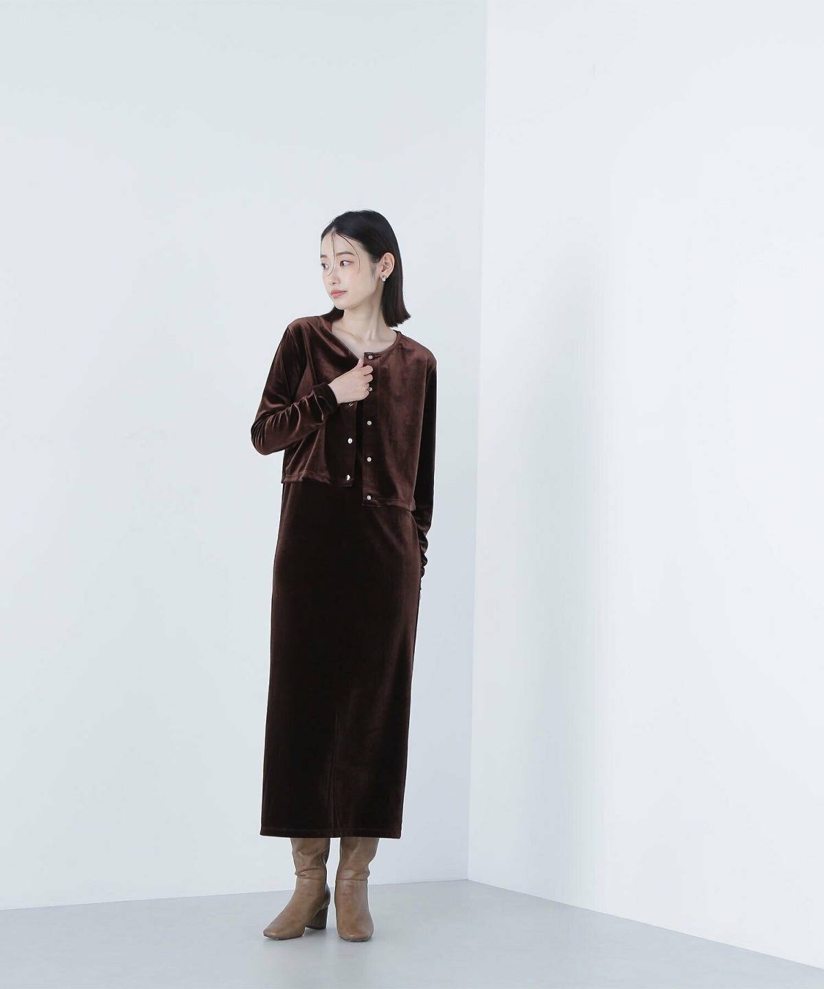 【30代40代】冬のキャミワンピコーデ