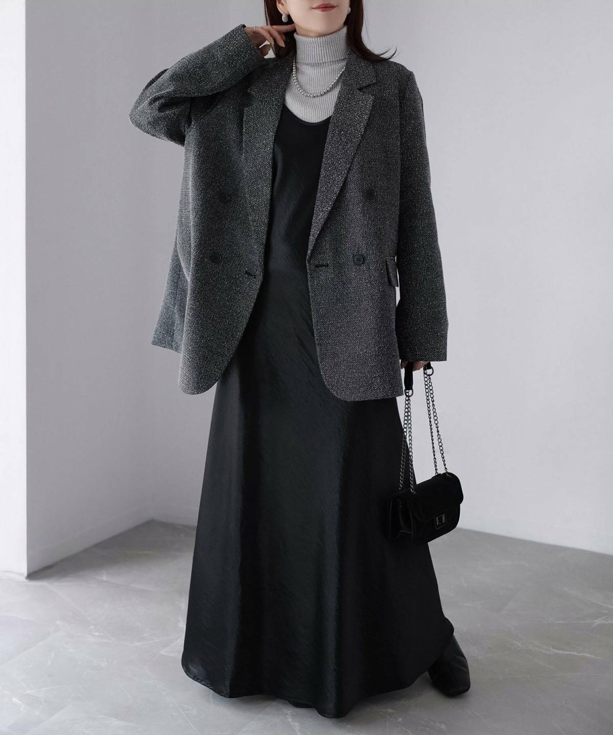 【30代40代】冬のキャミワンピコーデ