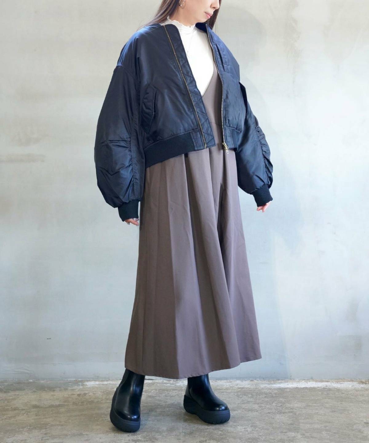 【30代40代】冬のキャミワンピコーデ