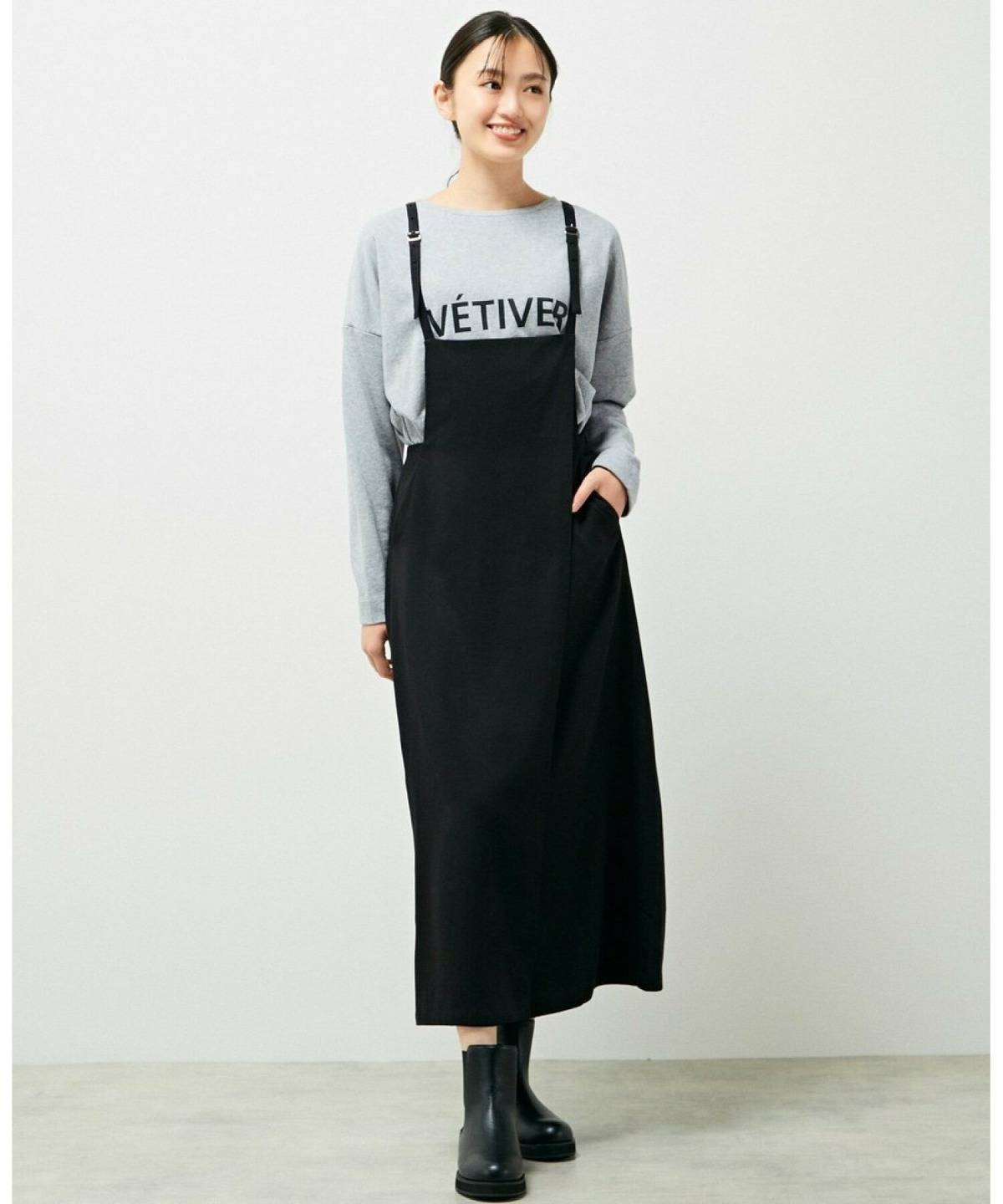 【30代40代】冬のキャミワンピコーデ