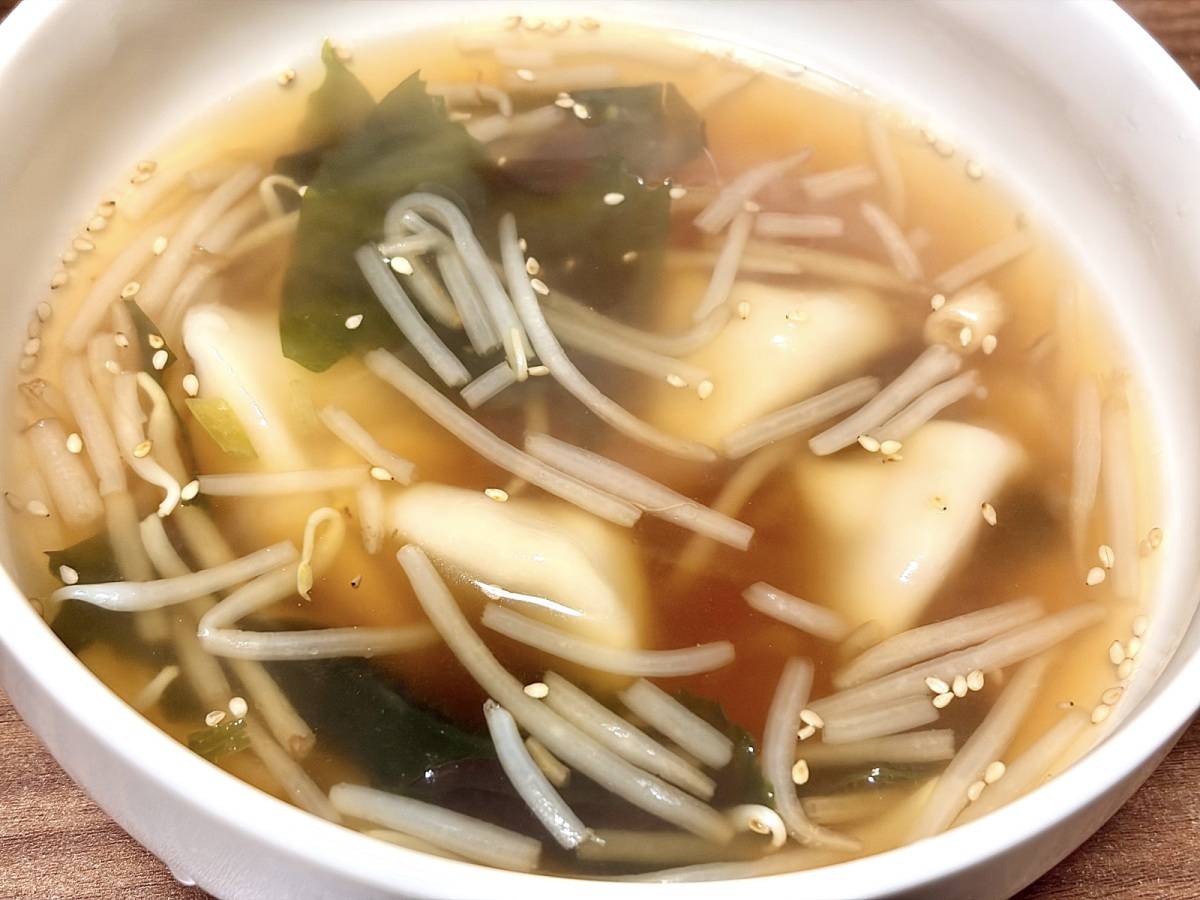 中華スープの具材として食べてみた！