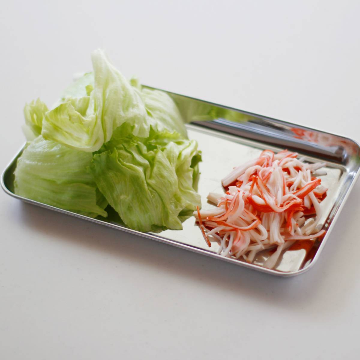 いちまさ公式の「玄米とカニかまのレタスチャーハン」のレシピ