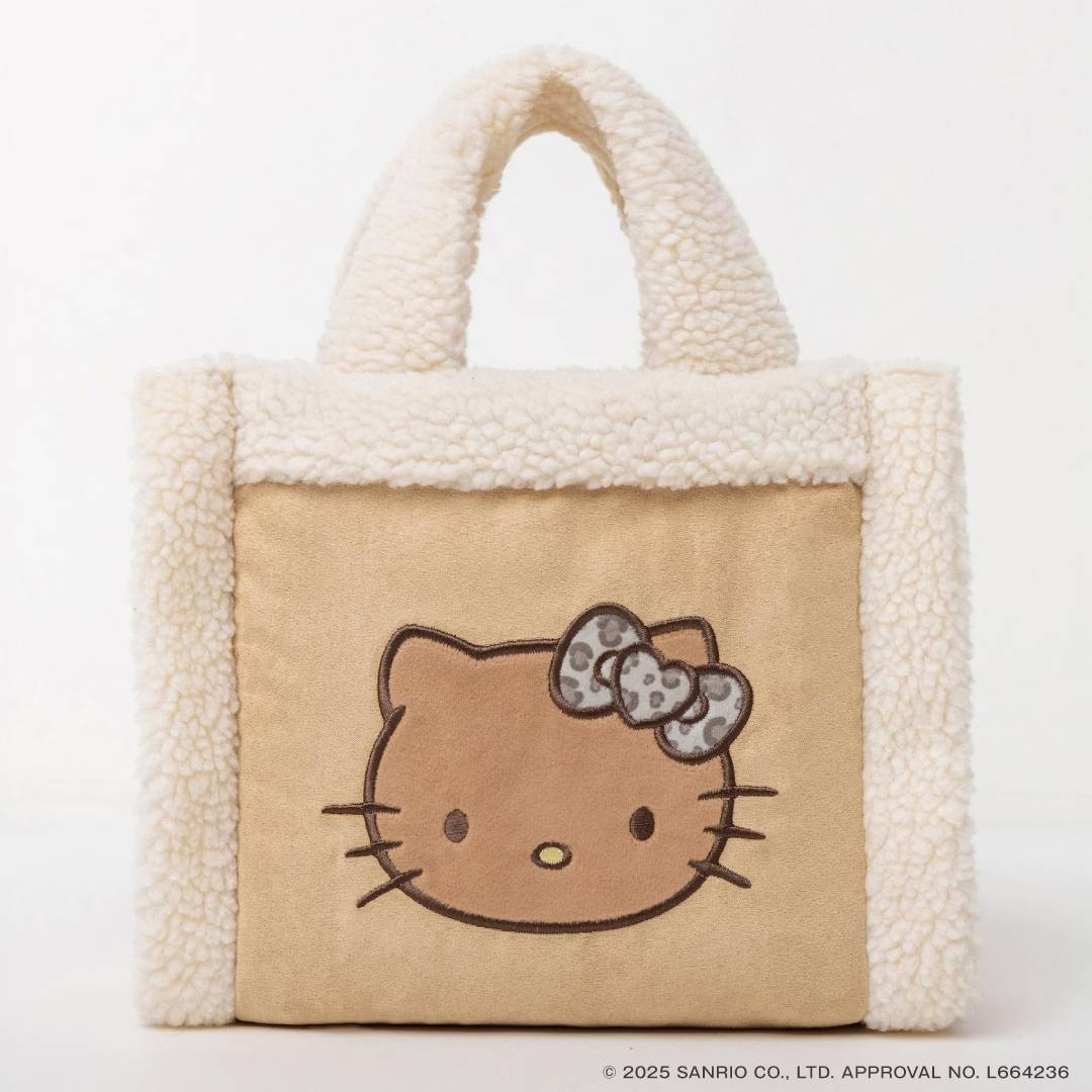 HELLO KITTY フェイクムートンバッグBOOK creamy brown ver.