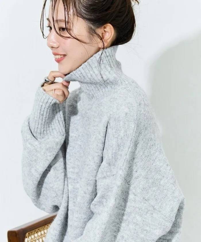 FREAK’S STORE リブ タートルネック ニット プルオーバー