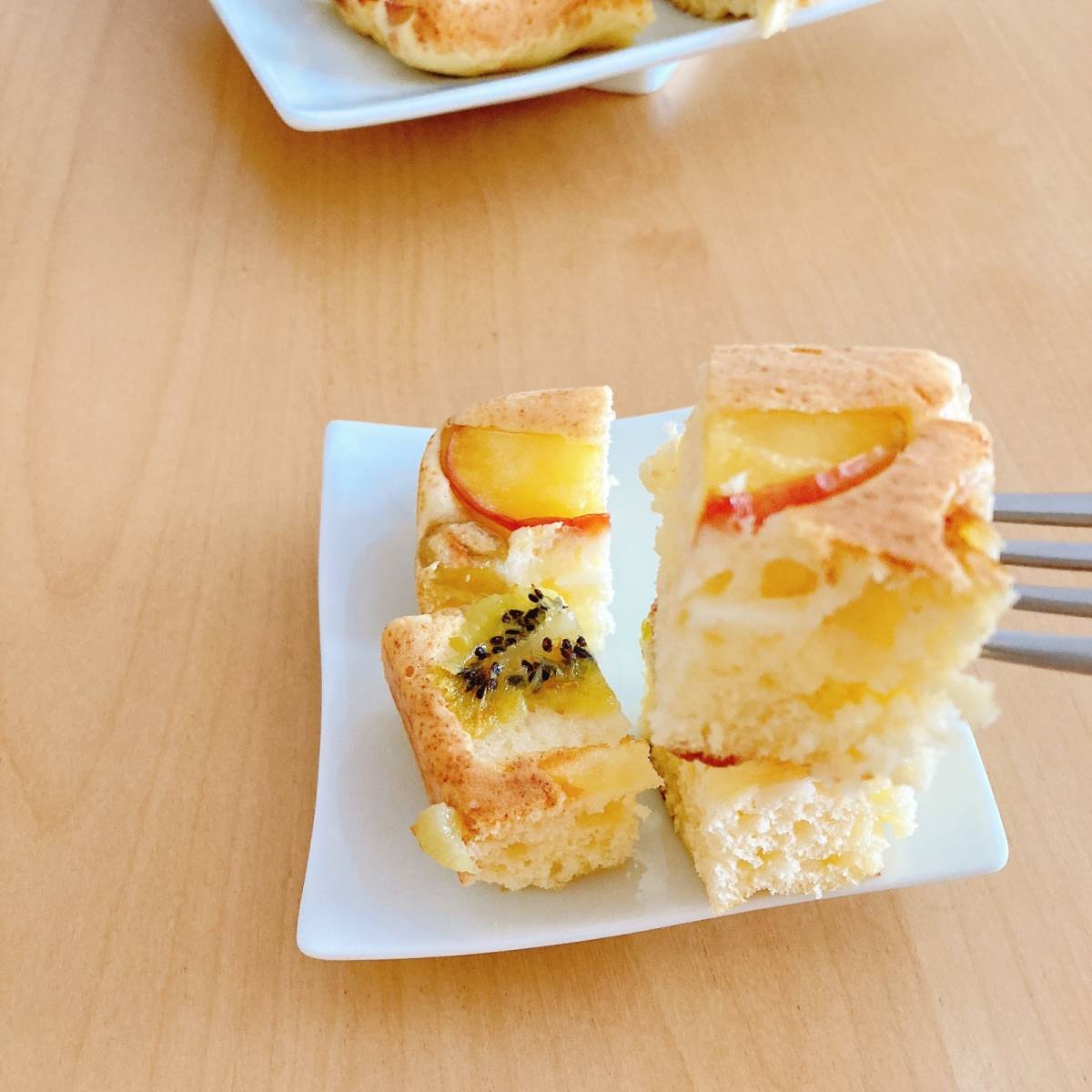 森永公式の「ミックスフルーツホットケーキ」のレシピ