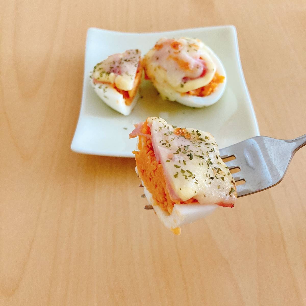 JA全農公式の「ピザ風ゆでたまご」のレシピ