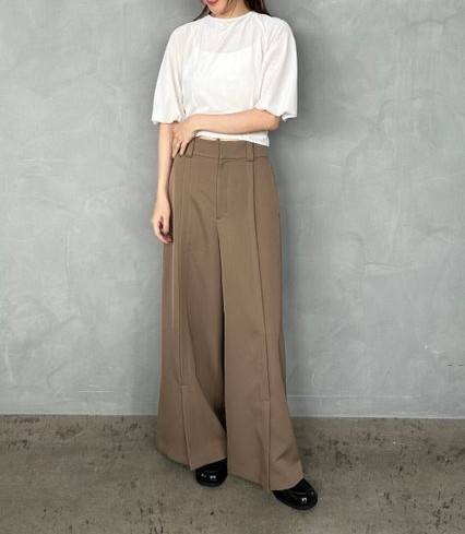 CODE A　center slit wide pants