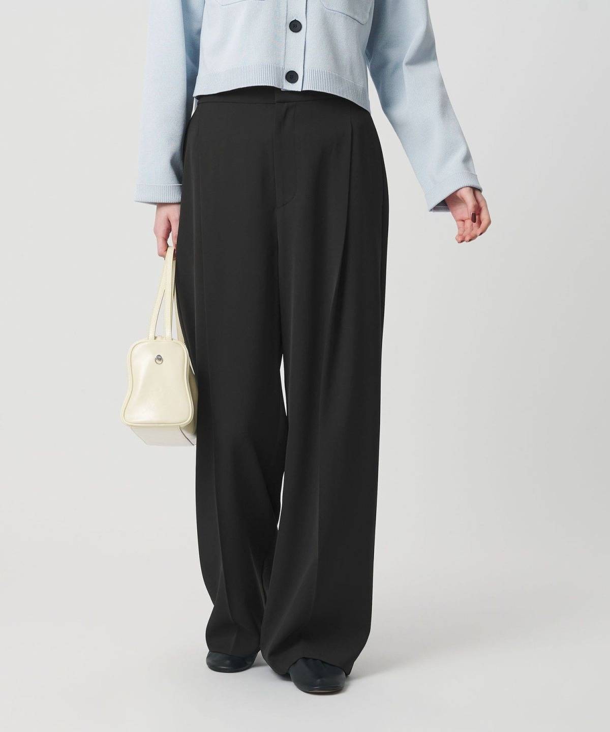 BEAUTY&YOUTH UNITED ARROWS ダブルクロス タックワイドストレートパンツ