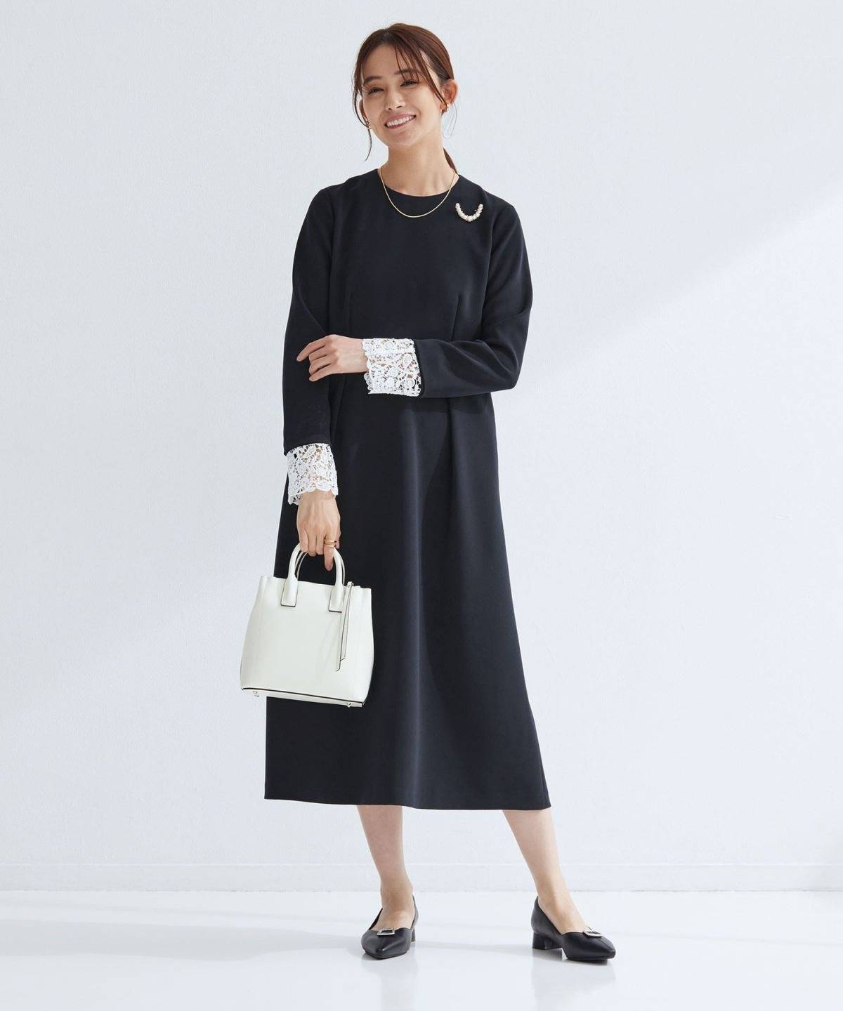 UNITED ARROWS green label relaxing 袖レース2WAYワンピース