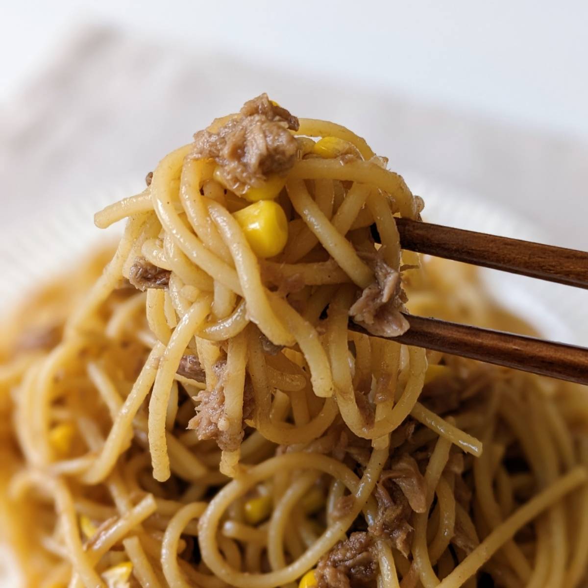 マ・マー公式の「子供も喜ぶ！ツナとコーンのバターしょうゆパスタ」のレシピ