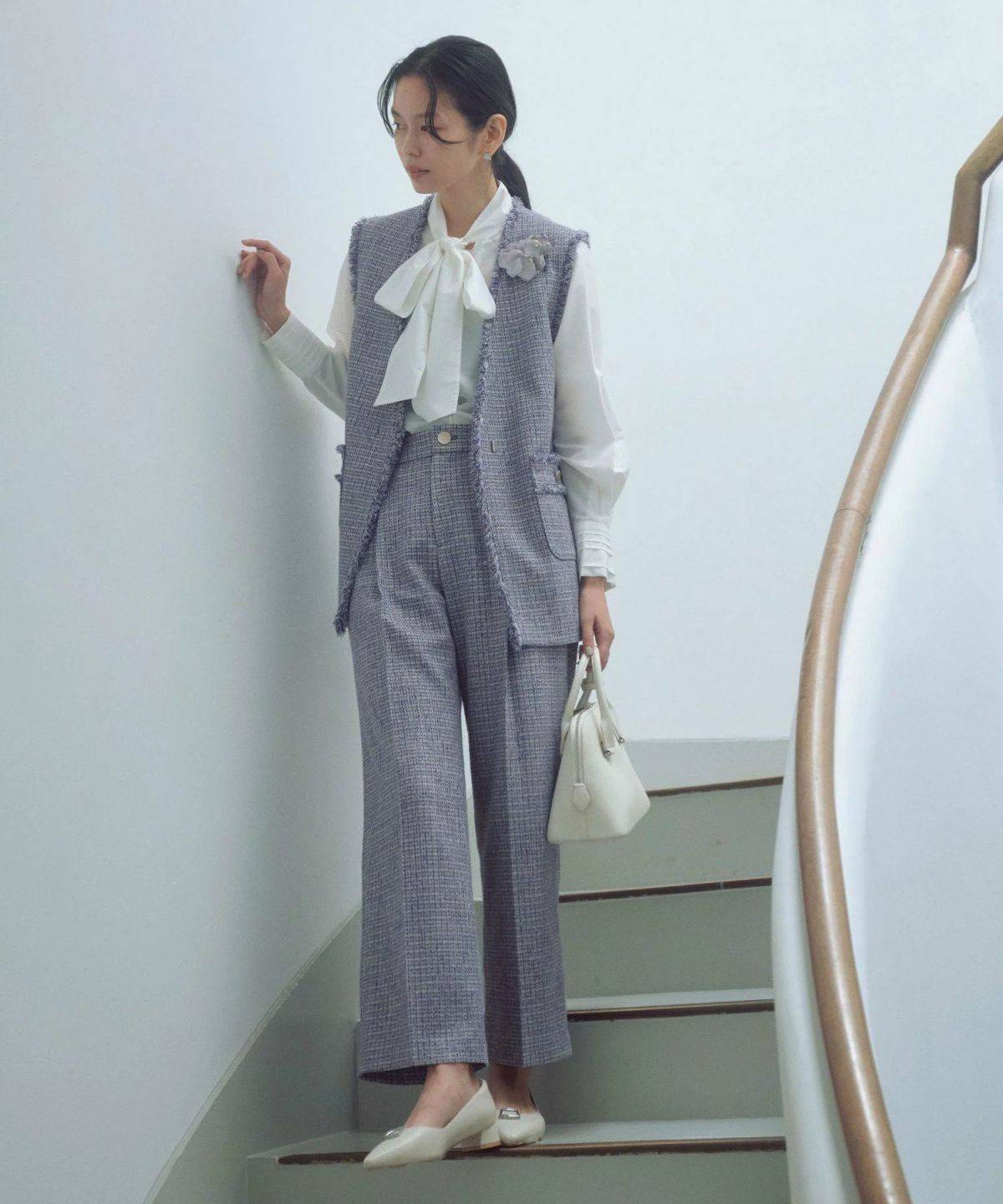 UNITED ARROWS green label relaxing ライト ツイードライク パンツ