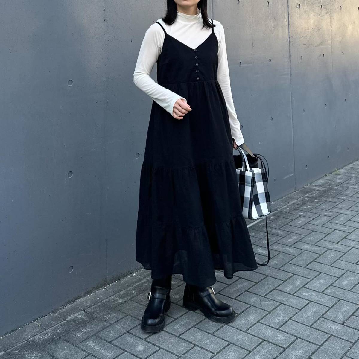 キャミワンピースのインナーにする！