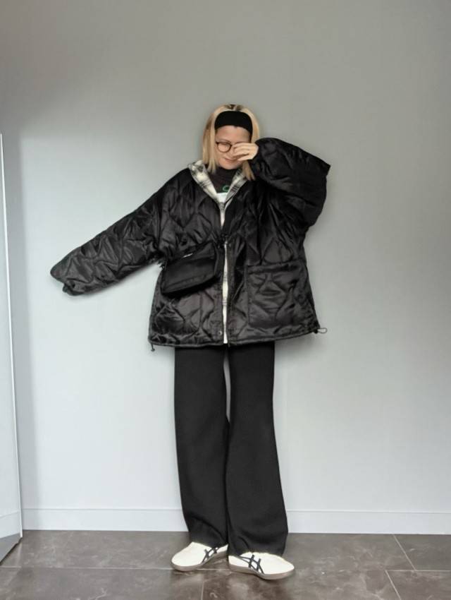 チェック柄をチラ見せ♡