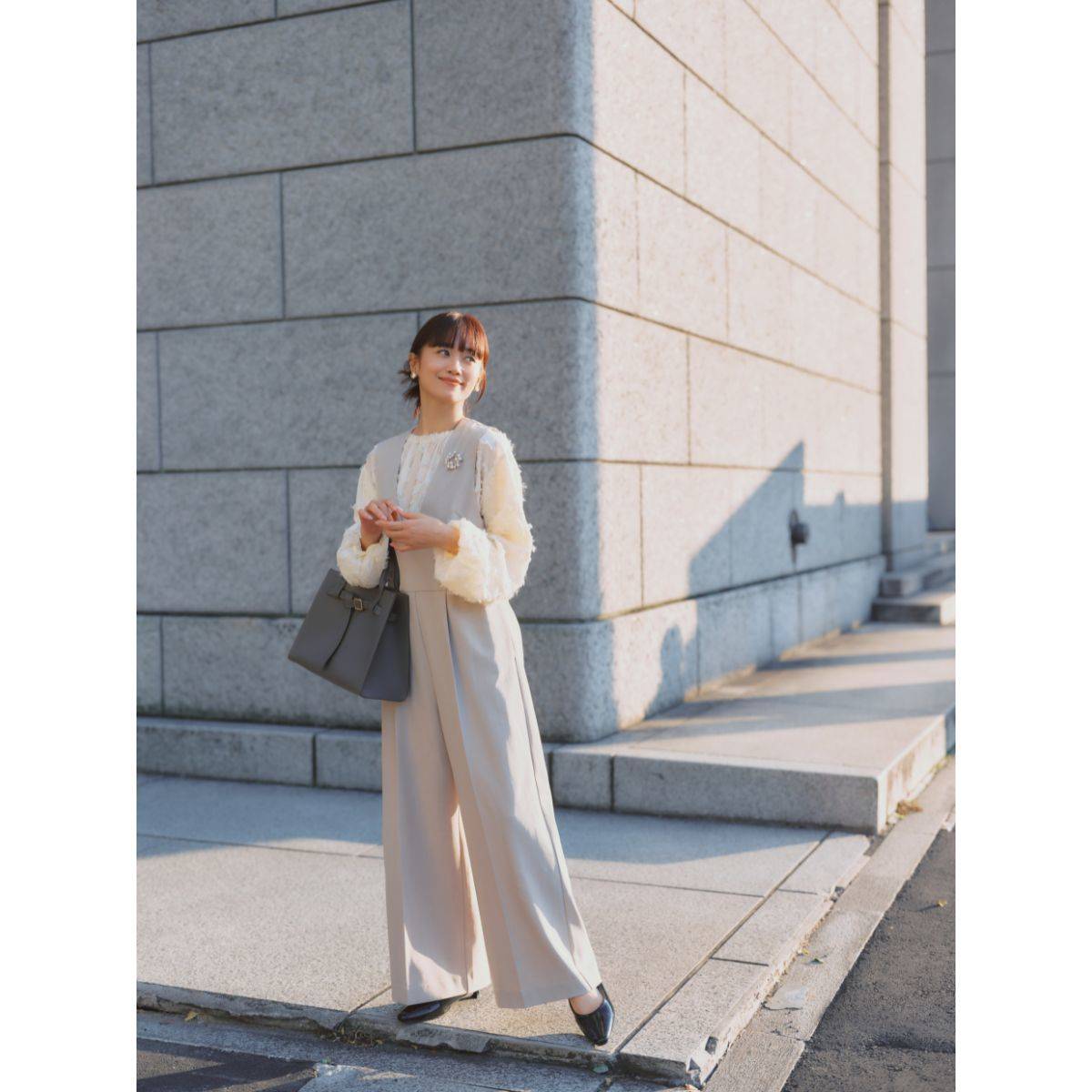 コンビネゾン×ブラウス