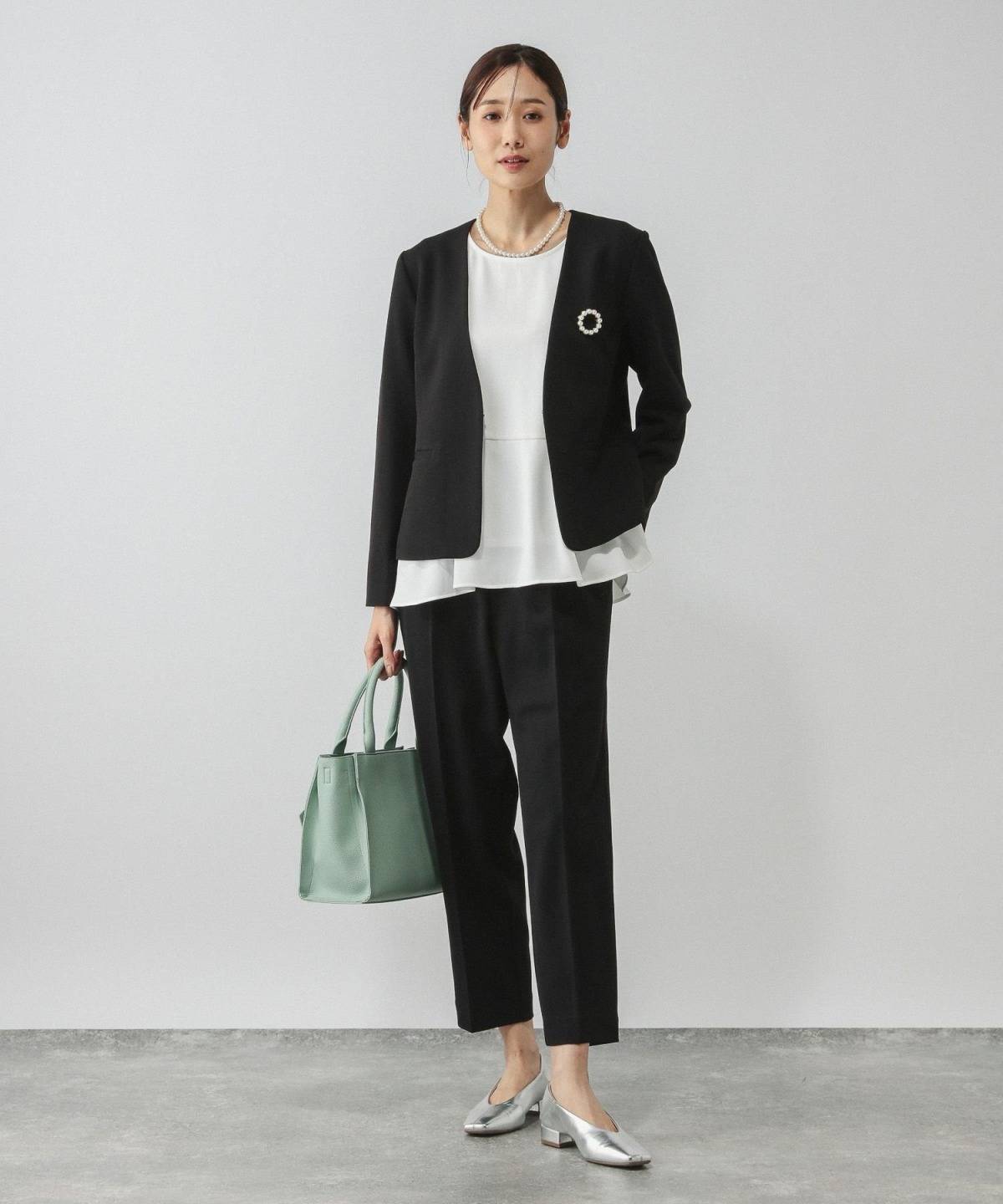 GLOBAL WORK スゴラクストレッチVネックジャケット3点セット