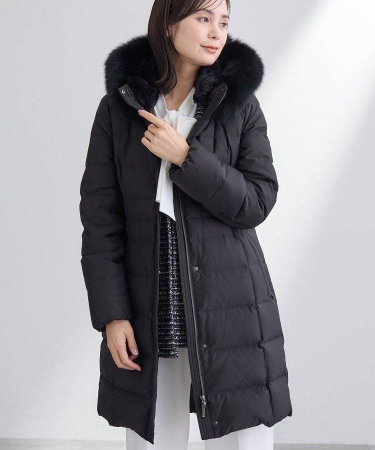 INDIVI ロング丈リサイクルダウンコート