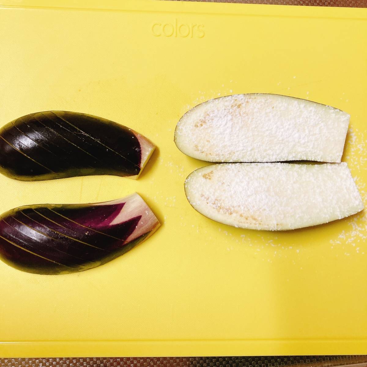 JAグループ公式の「ナスの挽肉はさみの照り焼き風」のレシピ	