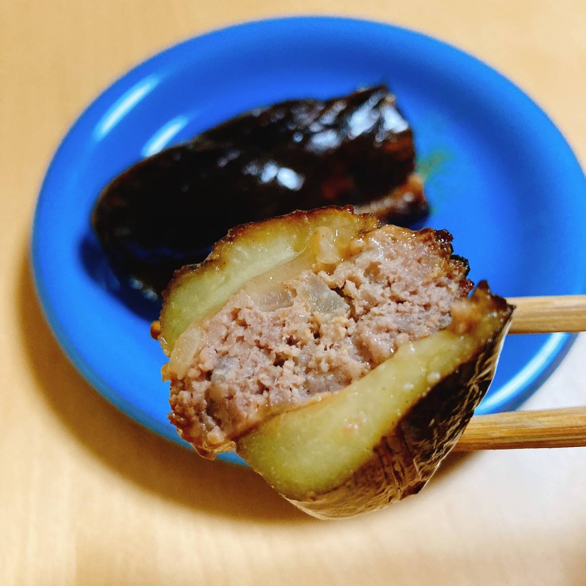 JAグループ公式の「ナスの挽肉はさみの照り焼き風」のレシピ	