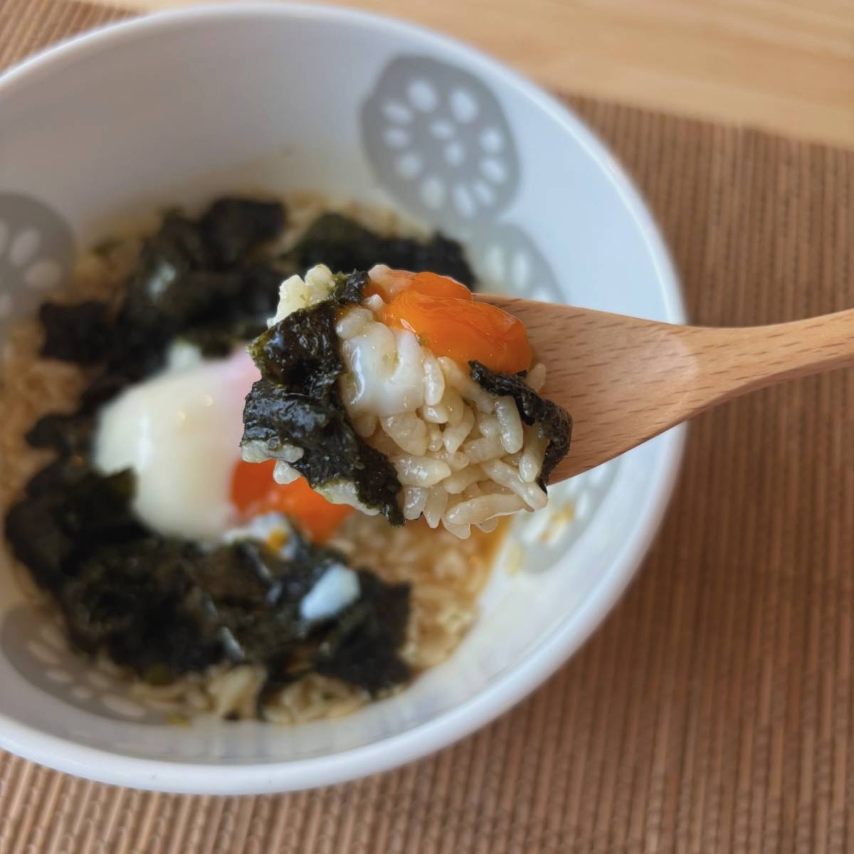サッポロ一番公式の「サッポロ一番でお変わり のり雑炊」のレシピ