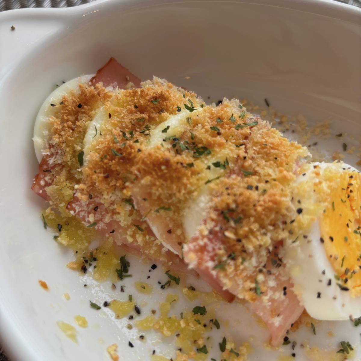 JA全農公式の「ゆでたまごのチーズパン粉焼き」のレシピ