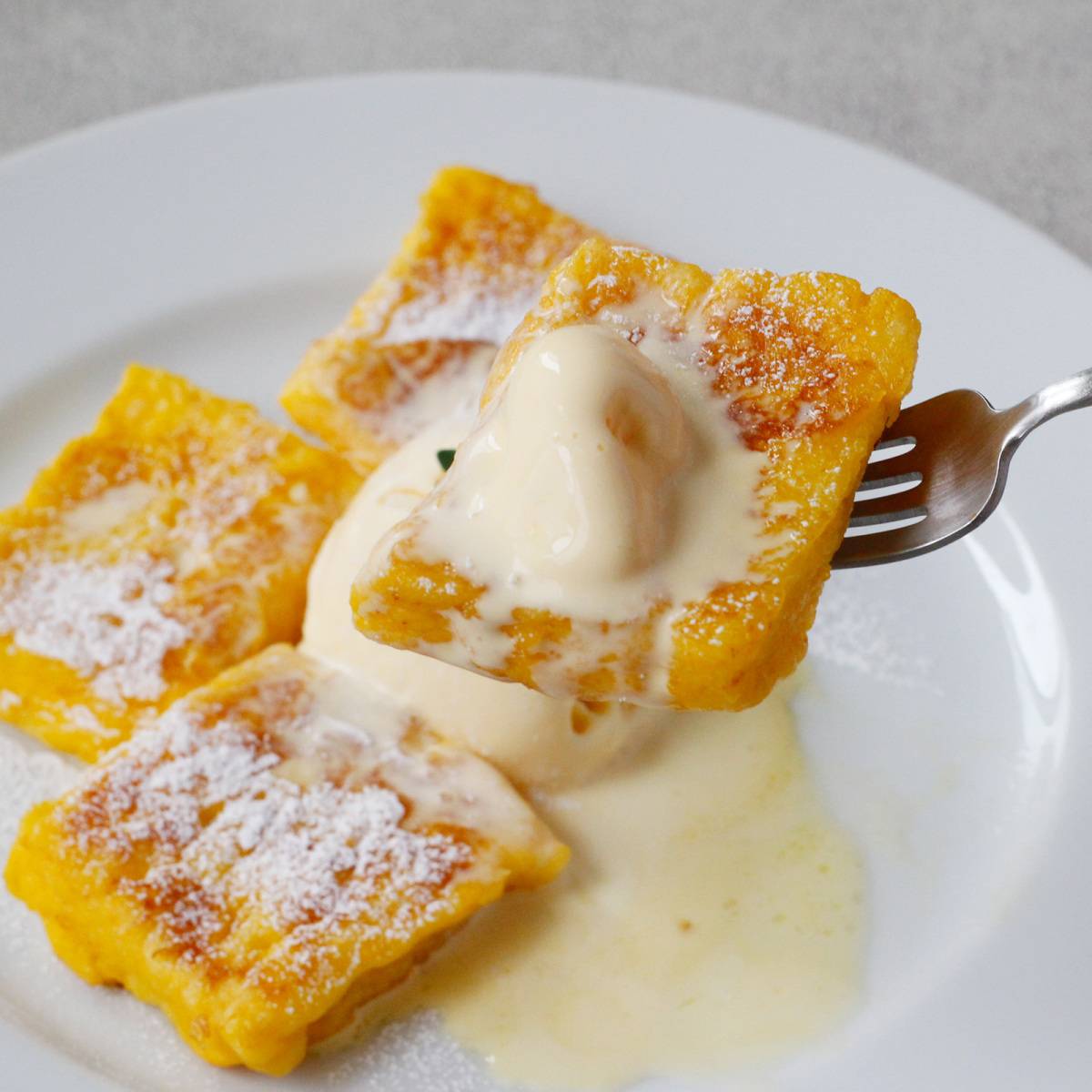 フジパン公式の「ほっくりかぼちゃのフレンチトースト」のレシピ