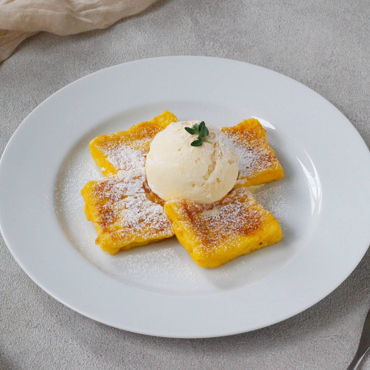 フジパン公式の「ほっくりかぼちゃのフレンチトースト」のレシピ
