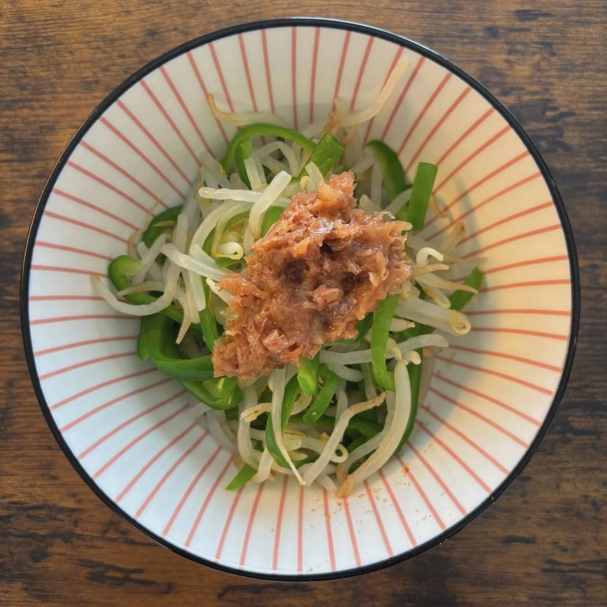 JAグループ公式の「ピーマンもやしのポン酢おかかあえ」のレシピ