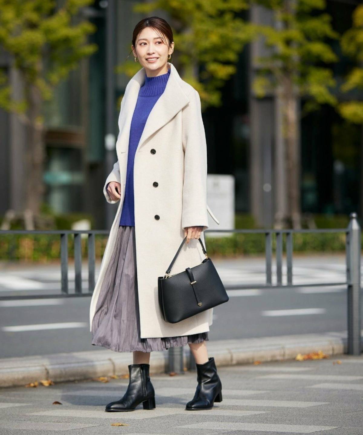 2月の京都向けスカートコーデ