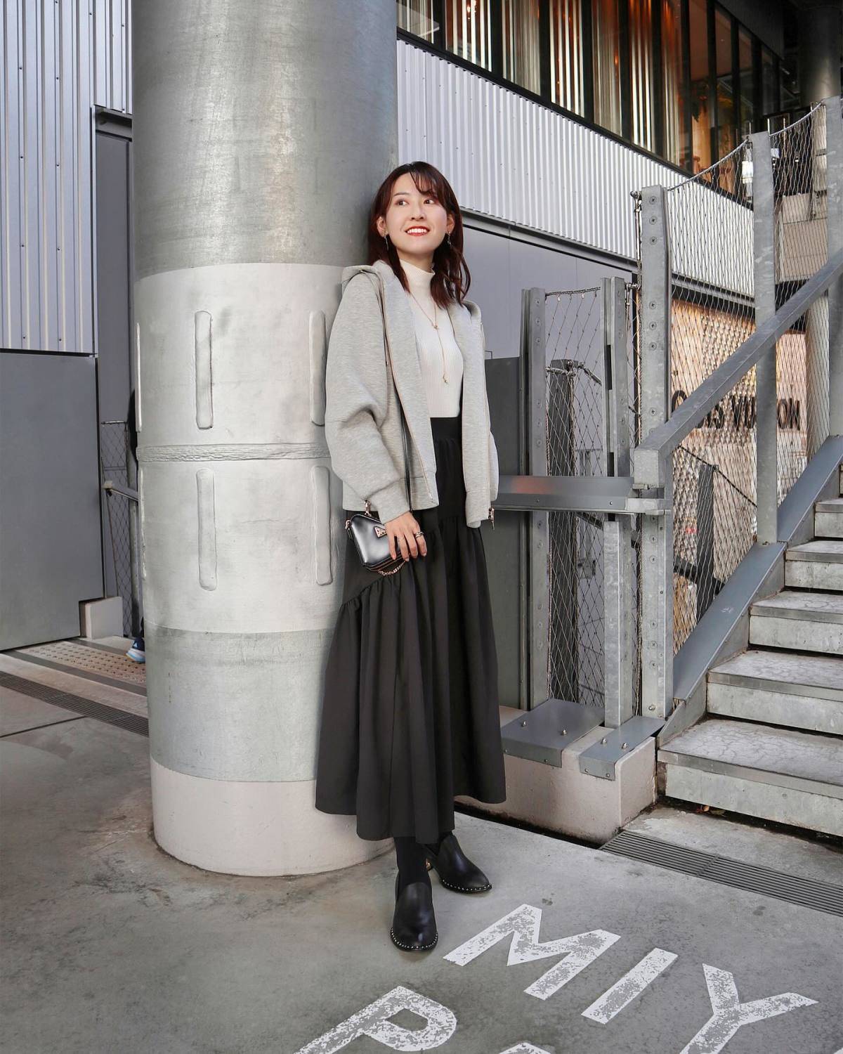 パーカーを羽織る♡